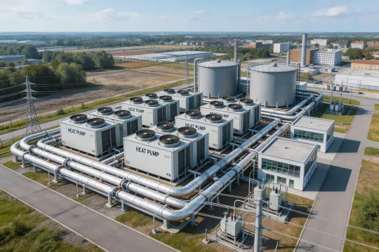 District heating heat pump station